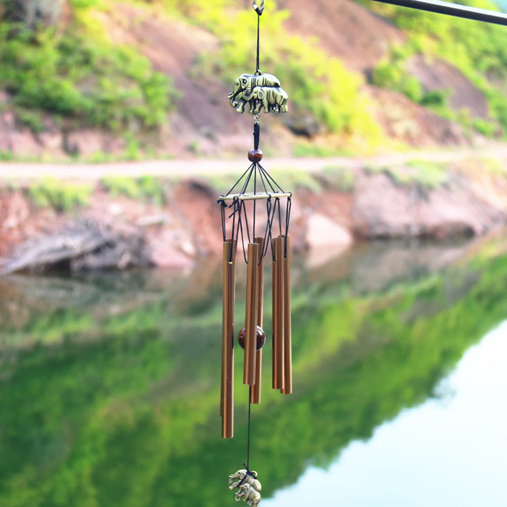 Двор Сад висит падение Lucky домашний декор трубки колокольчики алюминий открытый