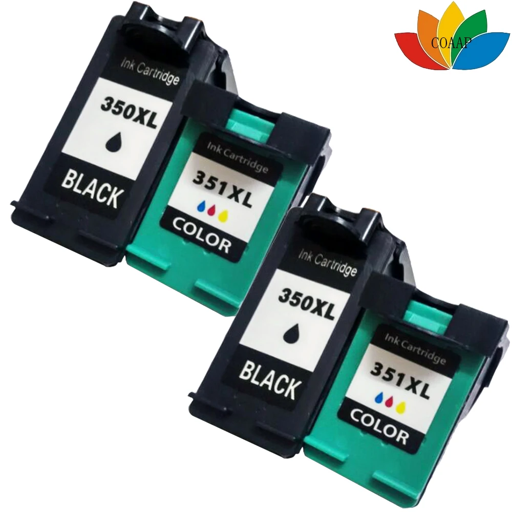 

4pk Refilled ink cartridges For hp350 hp351 Photosmart D5360 D5363 D5368 C5290 C5293 D5360 C4500 Top Class Print Quality