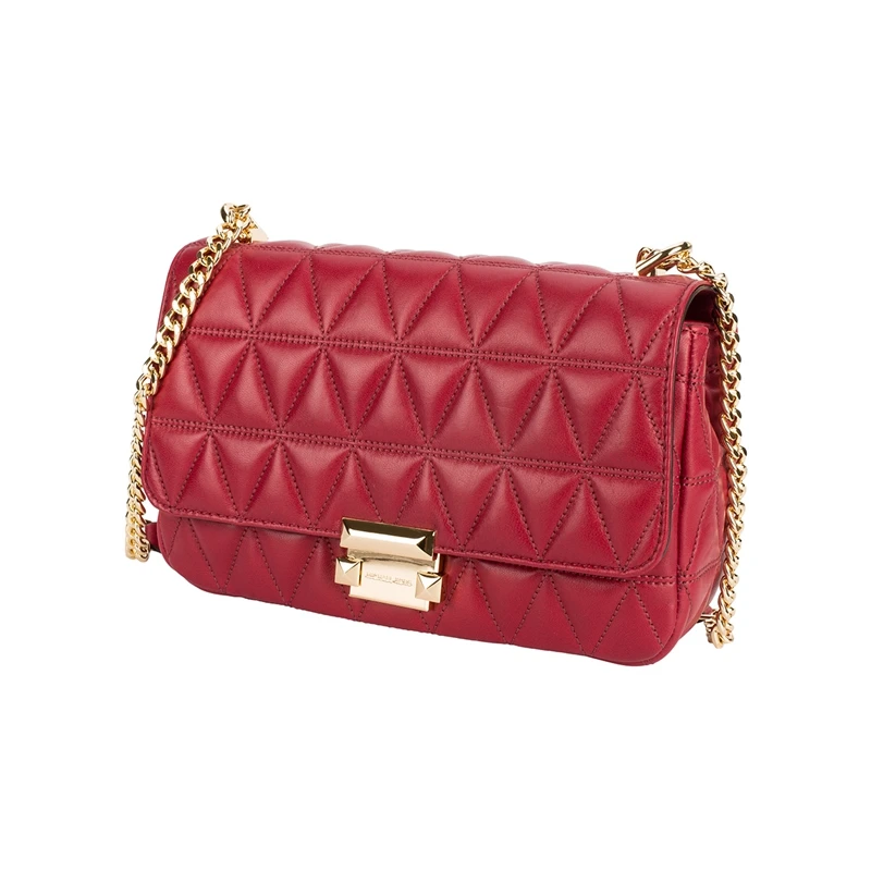 Большая Стеганая Кожаная Сумка через плечо Michael Kors MK Sloan