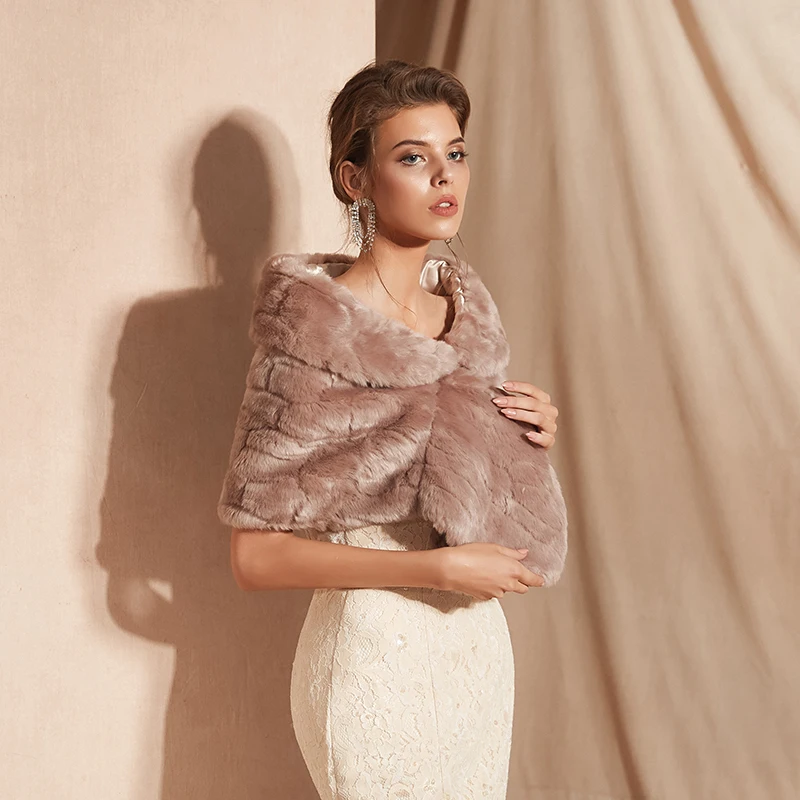 Forevergracedress 2019 элегантная мягкая осенне-зимняя Свадебная накидка из