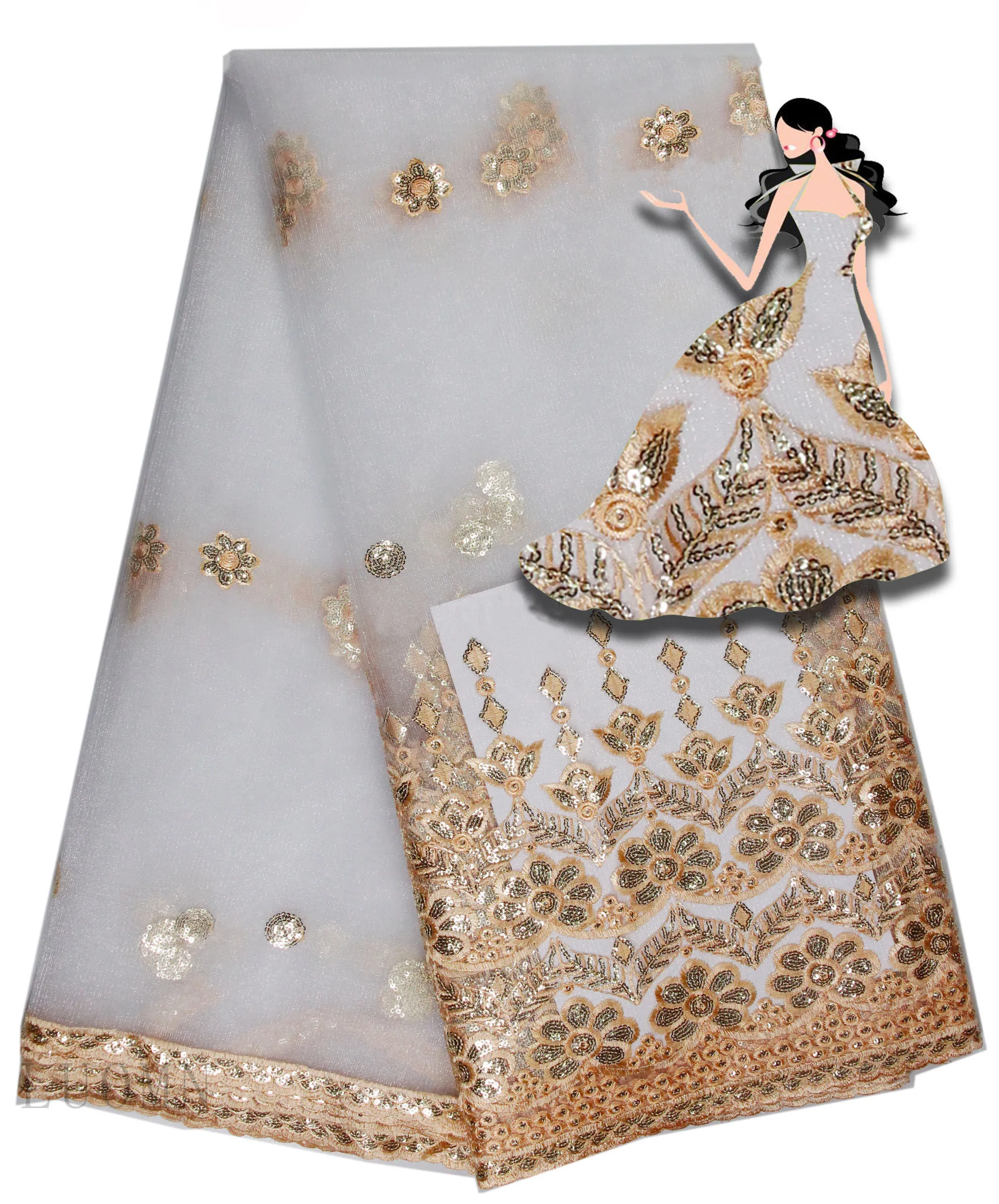 2018 Последние Французский в нигерийском стиле шнуровка ткани Высокое качество