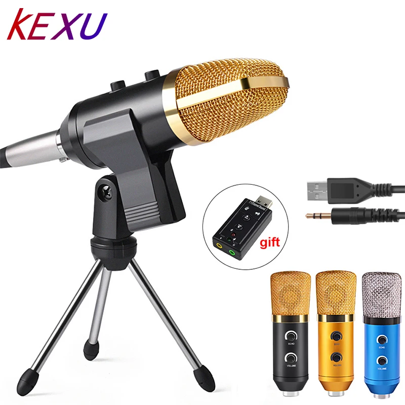 Профессиональный конденсаторный микрофон с USB для записи видео Студийный радио