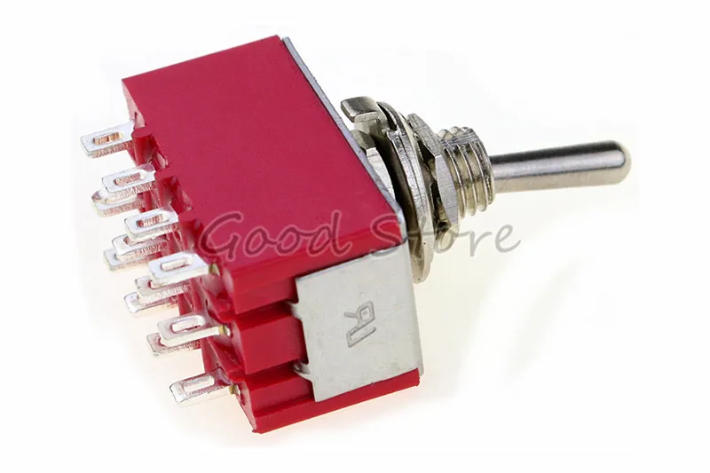 MTS-403 Red 4PDT ON-OFF-ON 12 pin кнопка питания 3 позиции 2A/250VAC 6A 125VAC тумблер | Обустройство дома