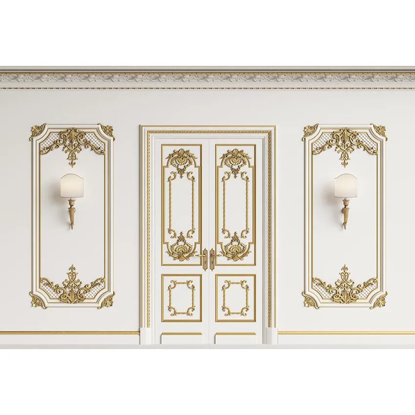 

Vinyl Classical Pattern Door Photo Backdrop Shoot wedding Backgrounds for Photo Studio Seamless Props G-532