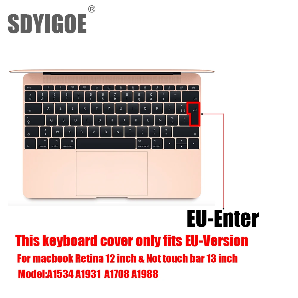 Чехол для клавиатуры европейская версия Macbook 12 дюймов A1534 Retina Pro 13 не с сенсорной