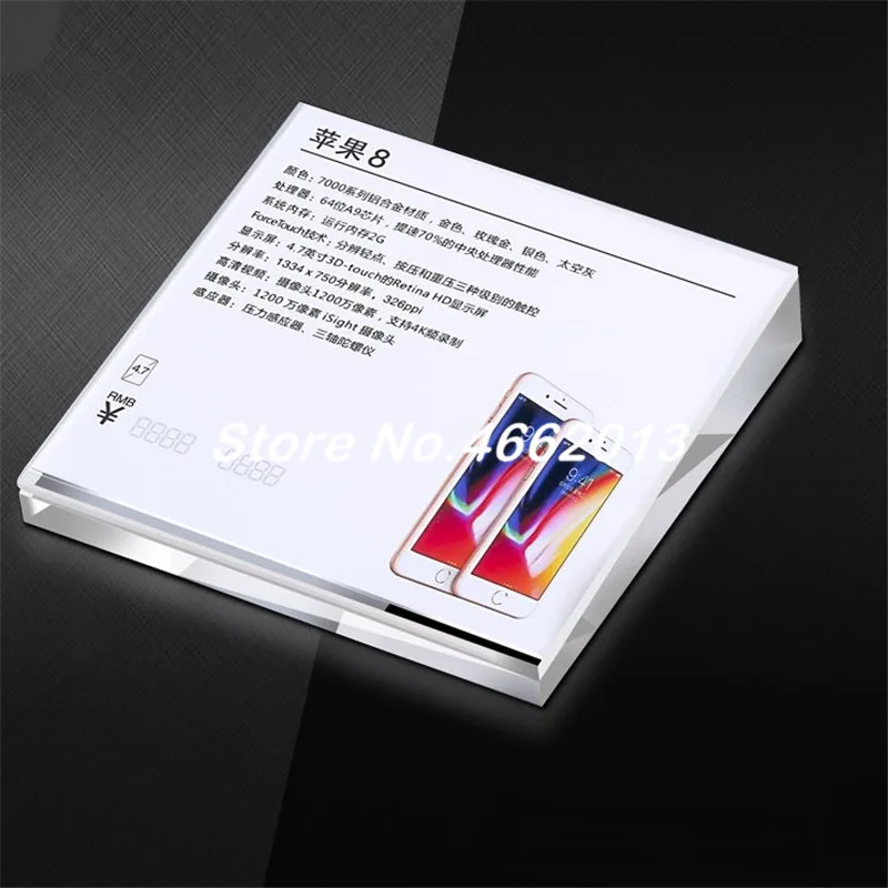 6 X Столешница держатель знака акриловый Мобильный мобильный телефон ценник