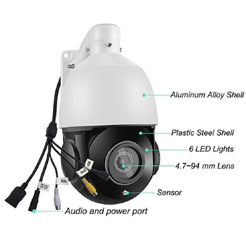 IMPORX 2MP HD PTZ IP Сетевая камера 4 дюйма POE высокоскоростная купольная 36X Zoom наружная 1080P