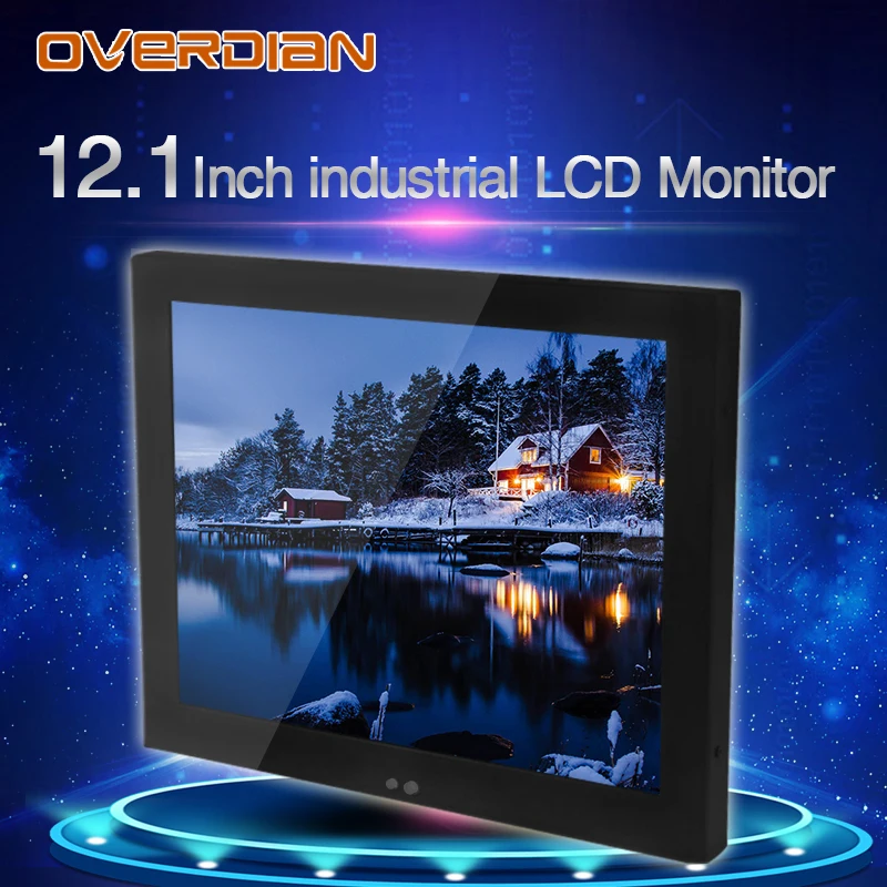 12-дюймовый ЖК-монитор/дисплей VGA/HDMI/AV/TV интерфейс металлический корпус без