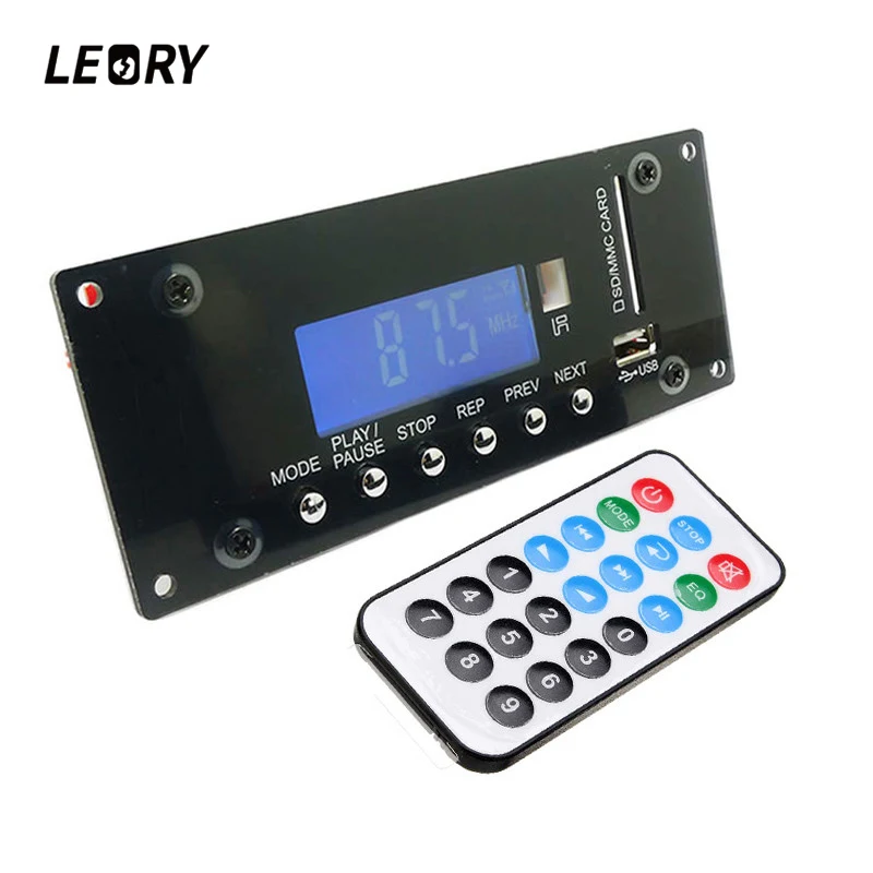 LEORY 1 шт. мини MP3 декодер плата mp3-плеер модуль с пультом дистанционного управления USB TF Разъем для карты MP3 WAV декодирующая плата усилитель
