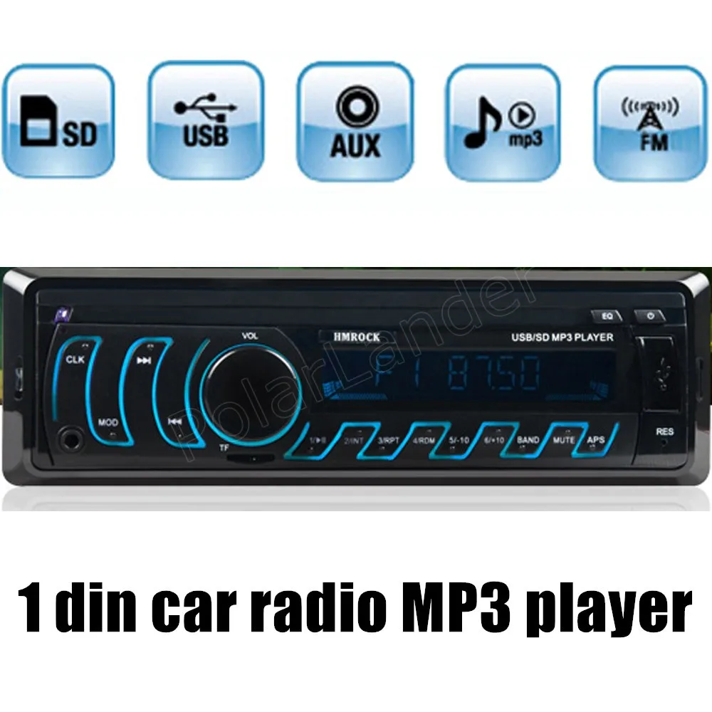1 din 12 В автомобиля радио MP3 плеер поддерживает стерео TF FM USB аудио Авто Электроника лучшая цена продажи без Bluetooth