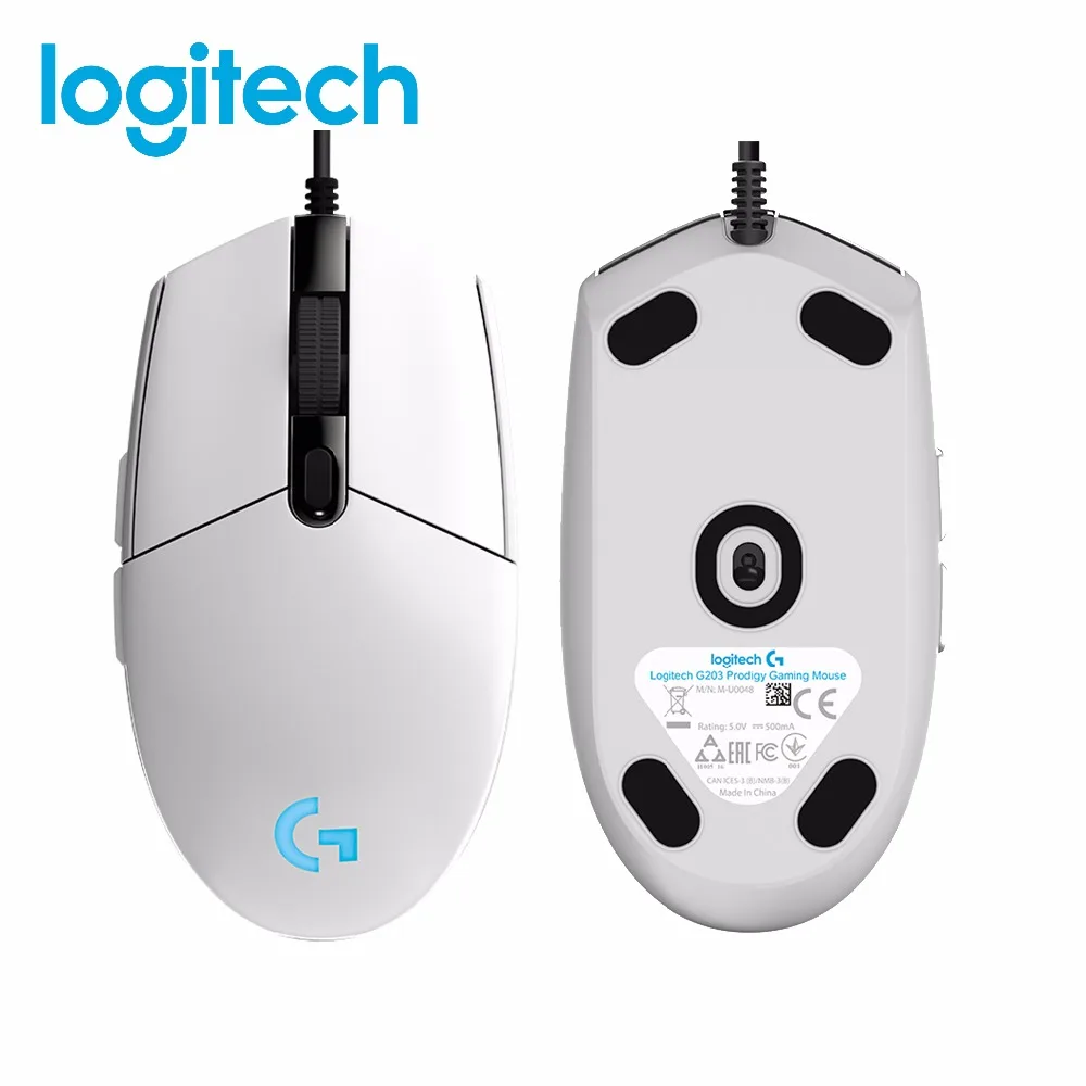 Проводная игровая оптическая мышь logitech G102 PRODIGY 6000 dpi 16,8 м цветной светодиодный настраиваемый 6 кнопок поддержка рабочего стола/ноутбука Windows
