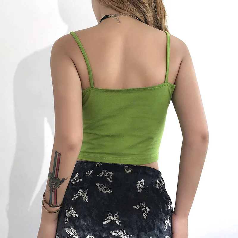 Женский укороченный топ с милым клубничным ремешком на лето 2019|Майки| |