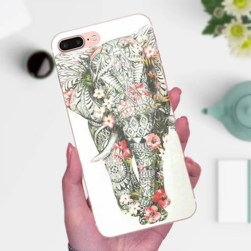 Чехол для мобильного телефона из ТПУ с изображением животных слона Apple iPhone 4 4S 5 5C 5S