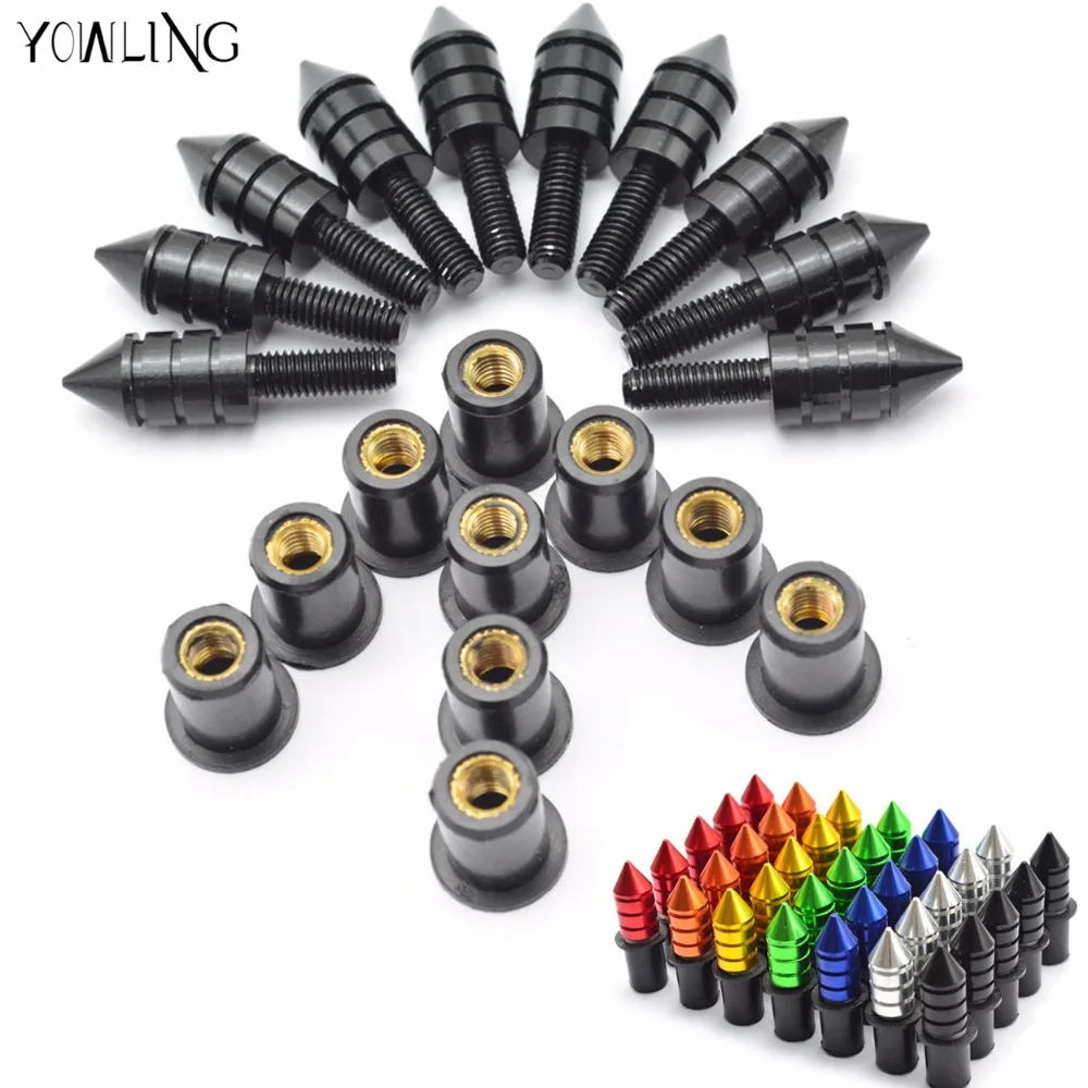 Универсальные болты с шипами для лобового стекла мотоцикла 5 мм 10 шт. винтовые