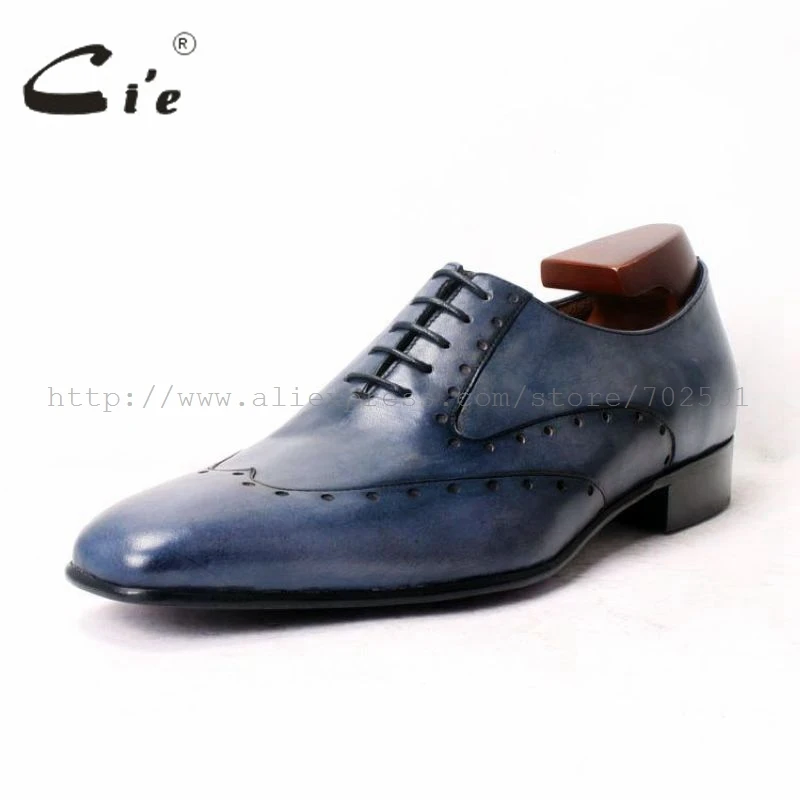cie square toe hand-painted men oxfords leather shoe bespoke custom handmade pure high quality ox366 | Обувь