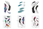 1 изделие, стильная разноцветная клетчатая наклейки для временных татуировок Алфавит Луна шаблон Водонепроницаемый временные фальшивые татуировки для боди-арта