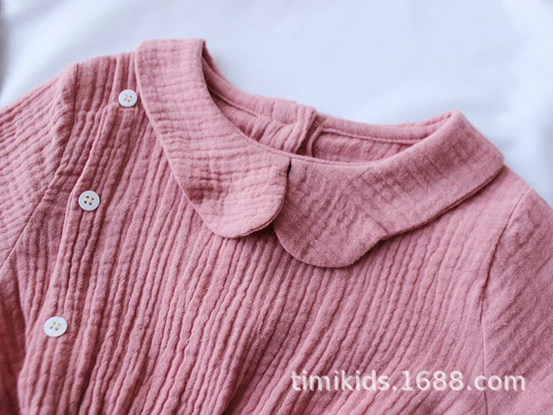 Ins/2019 г. летние детские комбинезоны для девочек льняная детская одежда малышей