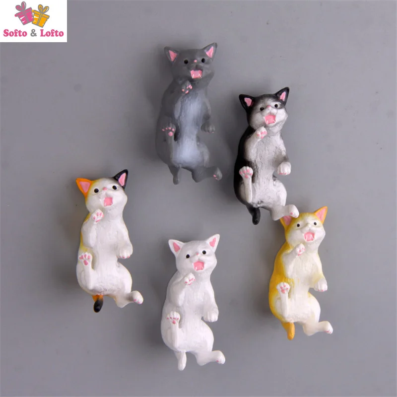 Бесплатная доставка милая кошка собака магнит на холодильник фигурка животного