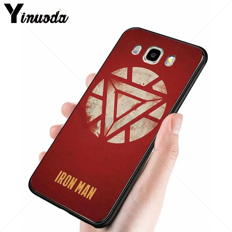 Мягкий силиконовый черный чехол для телефона Yinuoda Marvel Superhero Samsung Galaxy j2prime j4plus j6plus j7