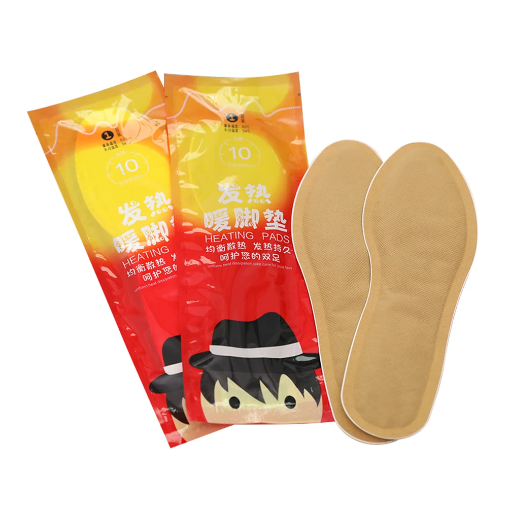 1 пара мужские теплые Отопление ноги стельки одноразовые Обувь с рисунком из