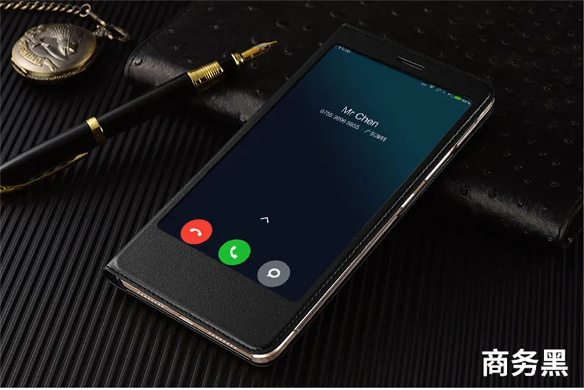 Черный Для xiaomi mi max 2 Чехол кожаный Смарт авто Режим сна/Пробуждение Флип чехол s для xiaomi mi max 2 max 2 coque funda - Цвет: Черный