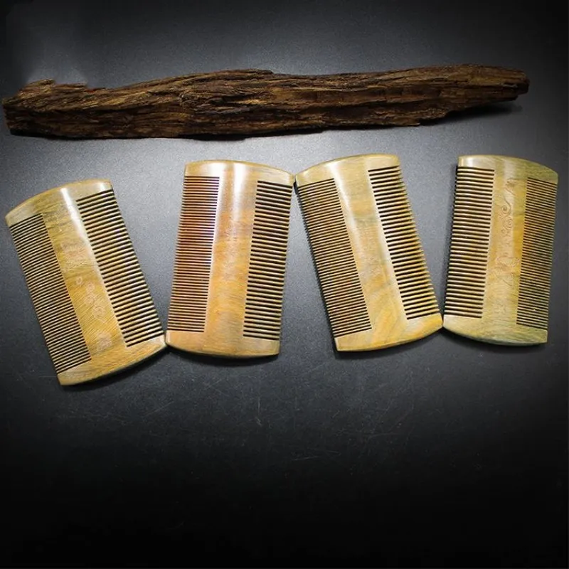 2019 натуральное зеленое сандаловое дерево расческа подлинный бутик из