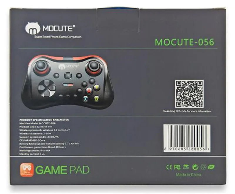Mocute 056 Bluetooth геймпад мобильный Джойстик Android беспроводной VR контроллер смартфон планшет ПК телефон Смарт ТВ+ держатель