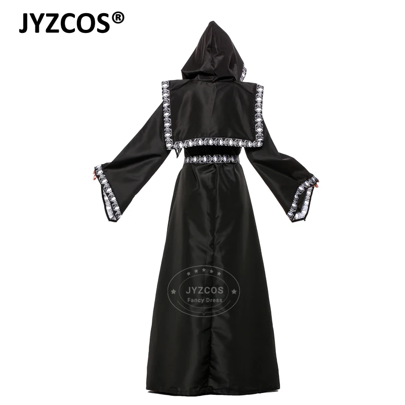 JYZCOS взрослый костюм для косплея Смерть с косой костюмы волшебника на Хэллоуин
