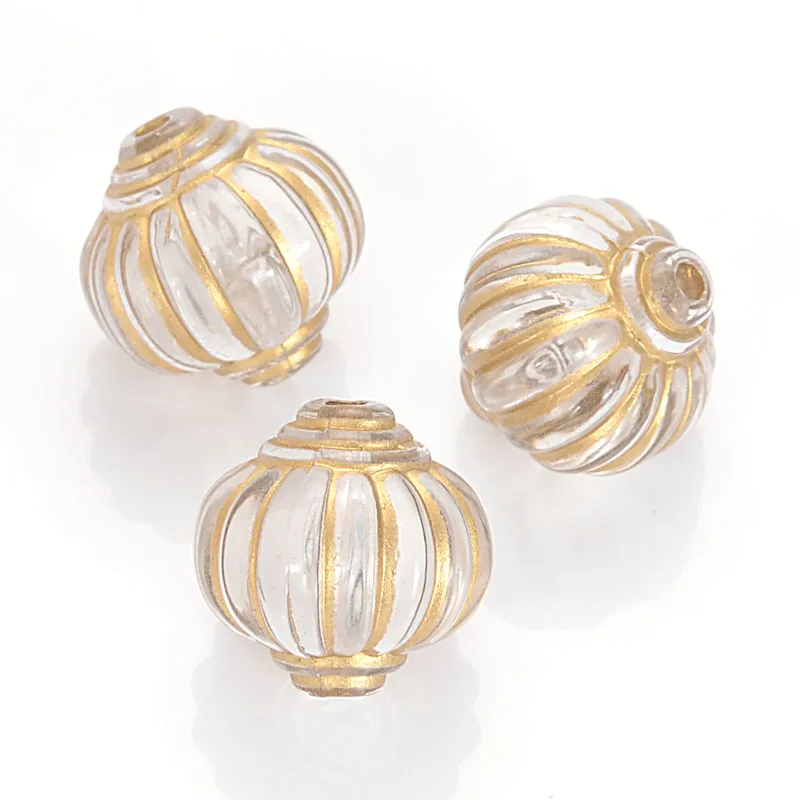 Оптовая продажа бусины россыпью акриловая полоса круглые фонарики