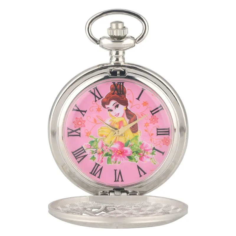 Классические винтажные карманные часы с вырезами очаровательный кварцевый