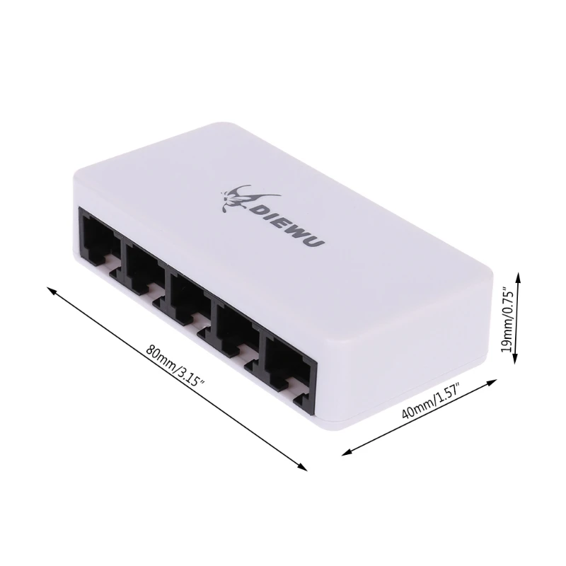 Планшет-5 Порты Fast Ethernet RJ45 10/100 Мбит сетевой коммутатор концентратор