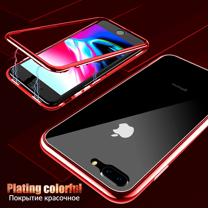 Магнето Магнитная Адсорбция чехол для iPhone Xs Max 7 задняя крышка samsung S8 S9 huawei P20
