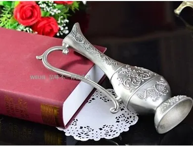 Бесплатная доставка Оловянная металлическая Цветочная ваза для украшения