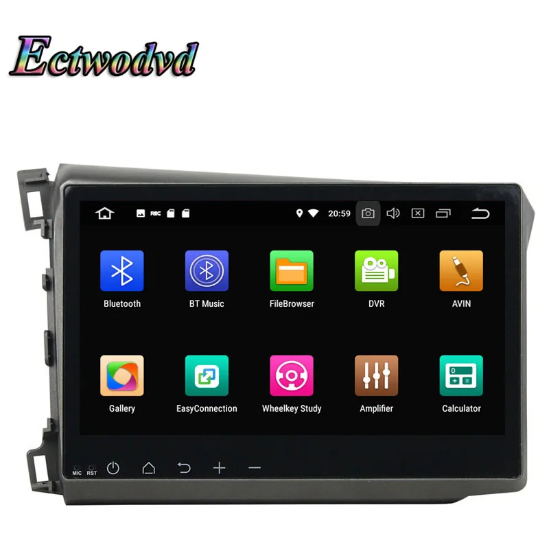 Ectwodvd Octa Core 4G Android 8 0/4 ядра 1 Автомобильный мультимедийный DVD плеер для Honda Civic 2012 2013