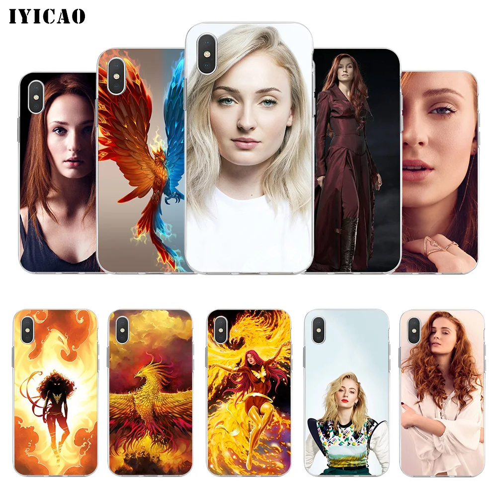 IYICAO Sophie Turner Темный Феникс Мягкий силиконовый чехол для телефона iPhone X XR XS MAX 6 6s 7 8
