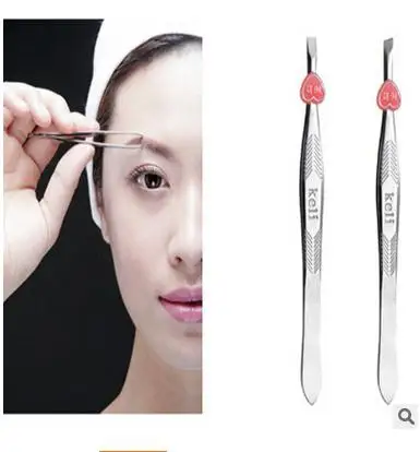 Пинцет Длина cejas Одноместный Зажим для бровей пинцет косой из нержавеющей стали