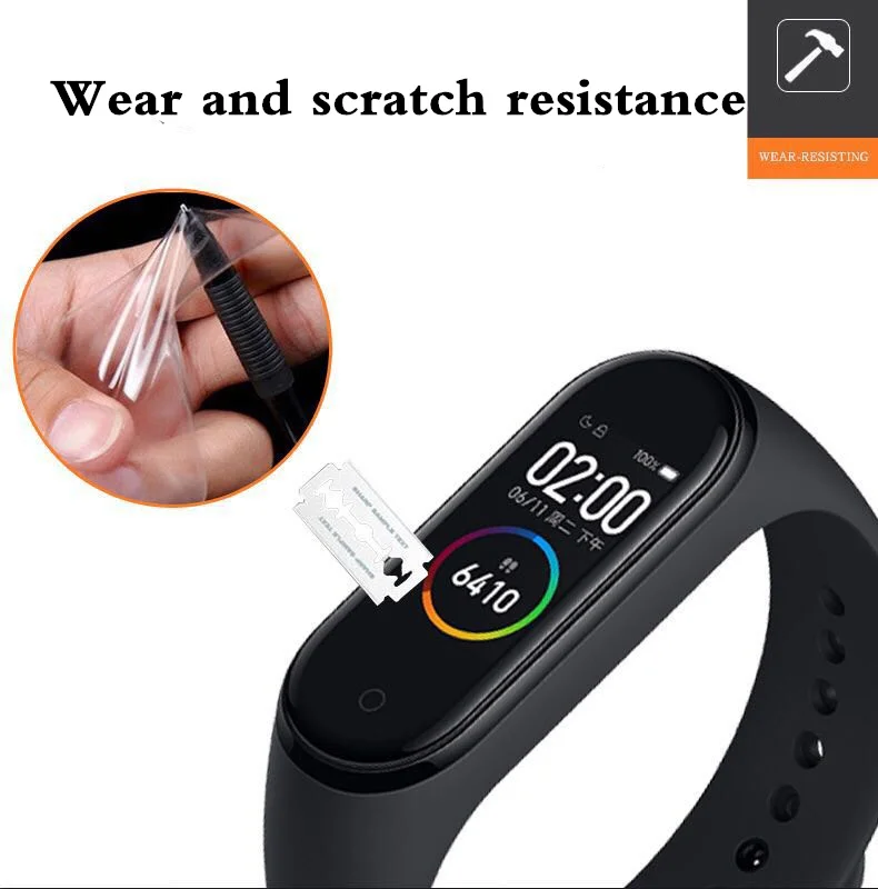 10 ⑤ упак. для Xiaomi Mi Band 4 защитная пленка Мягкий ТПУ экран умный Браслет полная