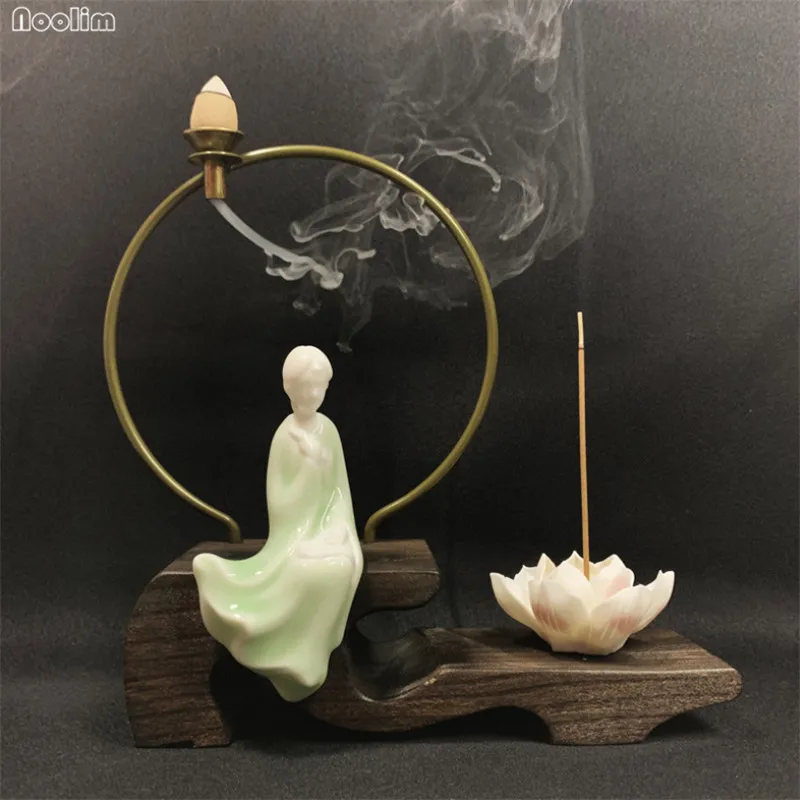 Керамический обратный поток благовоний горный водопад креативный дзэн Лотос