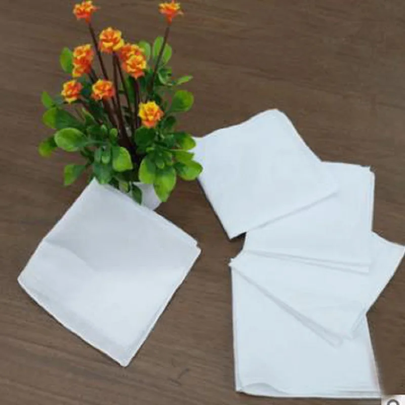 

24pcs 29cm*29cm Children's cotton pure white handkerchief