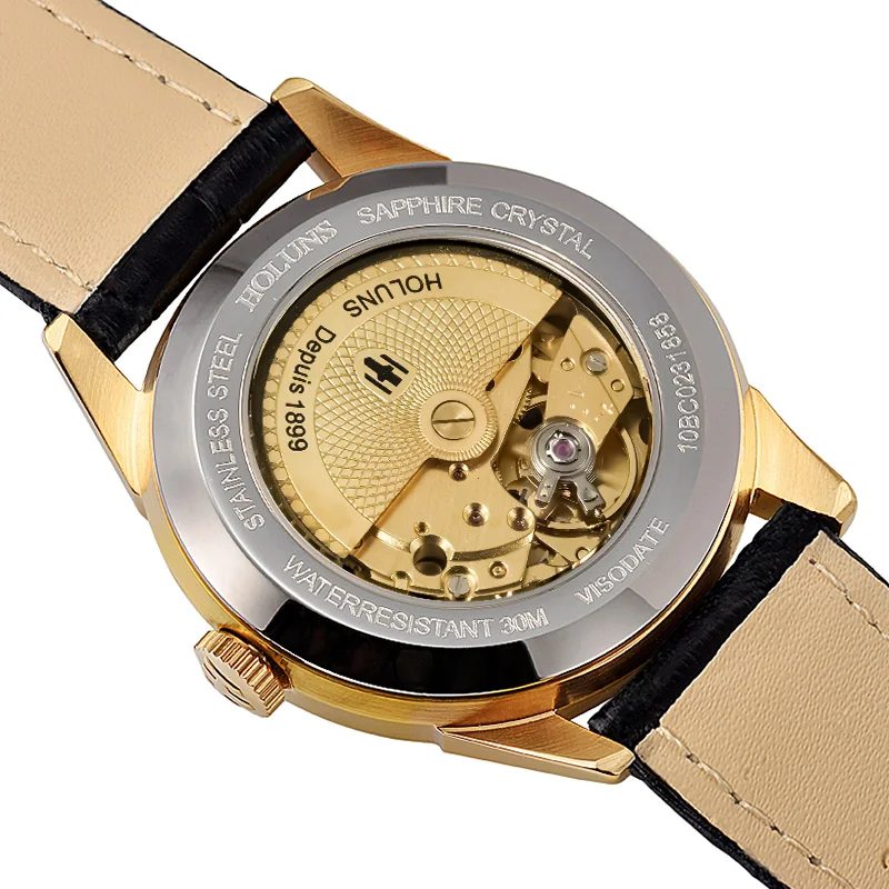 Автоматические механические часы мужские Топ бренд Роскошные деловые полностью