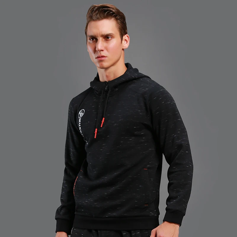 Lantech Для мужчин с капюшоном Jogger Фитнес упражнения зимняя куртка длинным рукавом