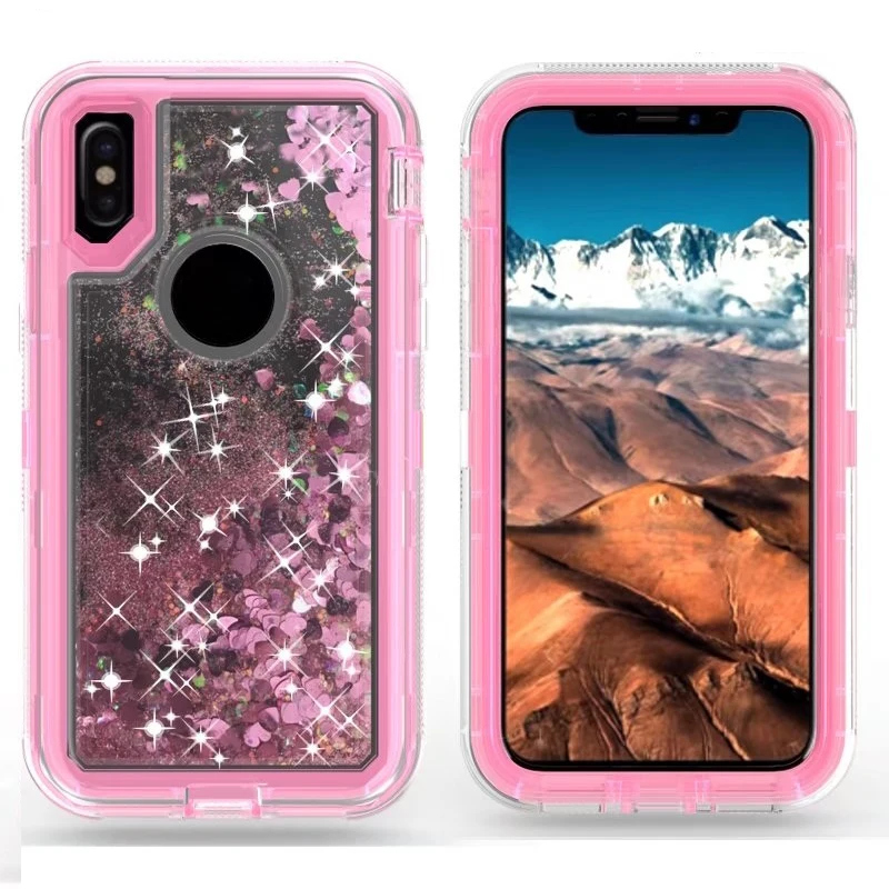 Чехол чехол для Apple iPhone X ударопрочный телефона Quicksand робот сверхмощный Coque |