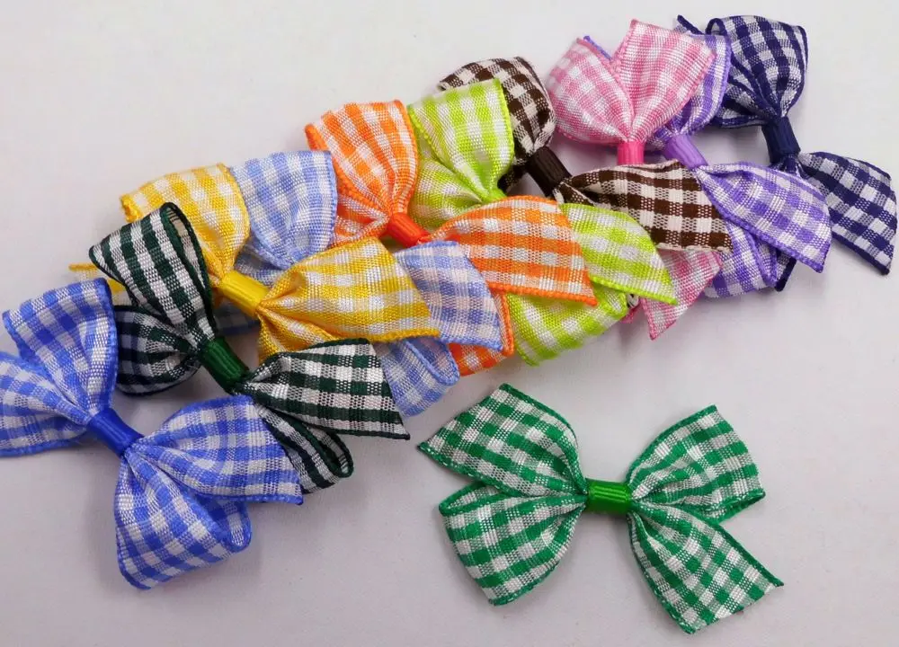 Пестротканая лента мини бант подарочная упаковка для одежды DIY аксессуары 100 шт