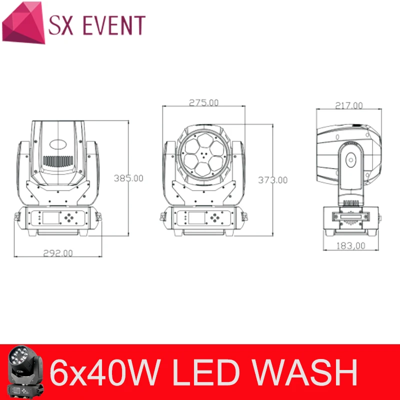 6x40 W Bee Eyes Moving Head Light RGBW 4in1 LED Wash Zoom Moving Head DMX Channel Stage Light para DJ Disco Nightclub 2PCS/lot
