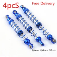4pcs oil adjustable 90mm 100mm metal shock absorber for 110 rc rock crawler truck axial scx10 rc4wd d90