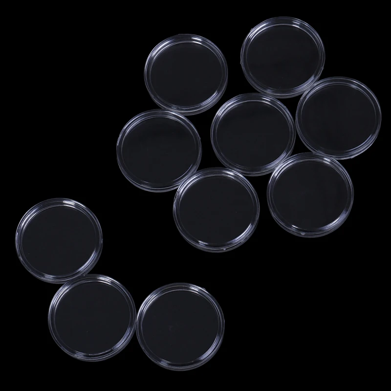 33 мм 100% высококачественные маленькие круглые прозрачные пластиковые монеты в