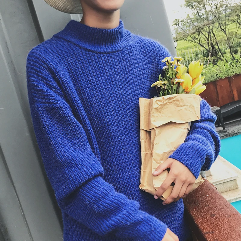 2018 Корейские осенние зимние новые мужские модные выразительные вязаные пуловеры