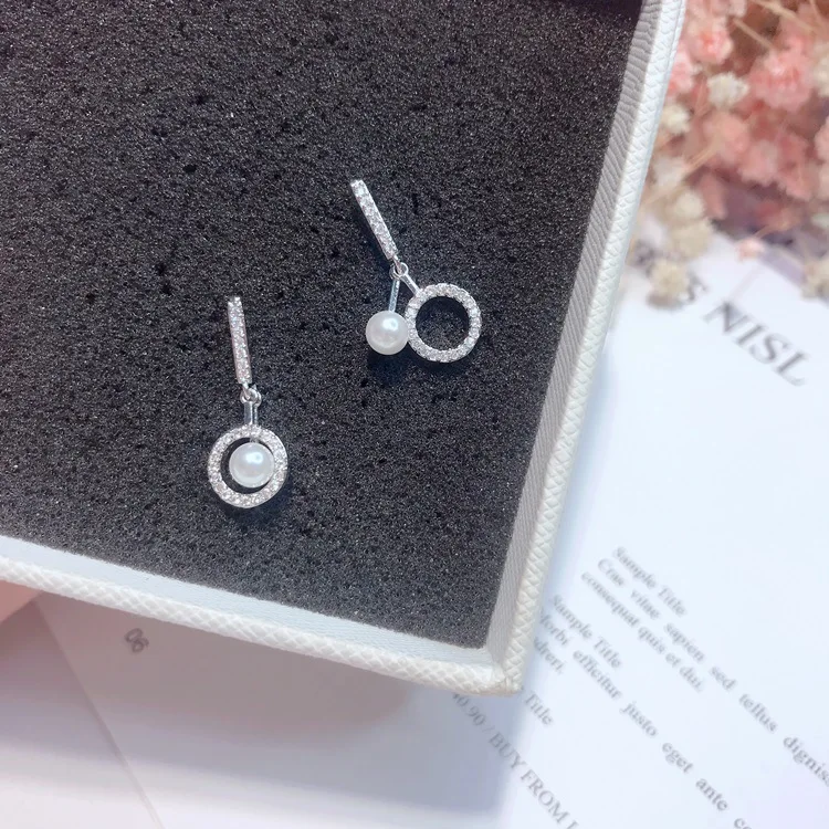Новое поступление 2018 стильные круглые длинные серьги с искусственным жемчугом