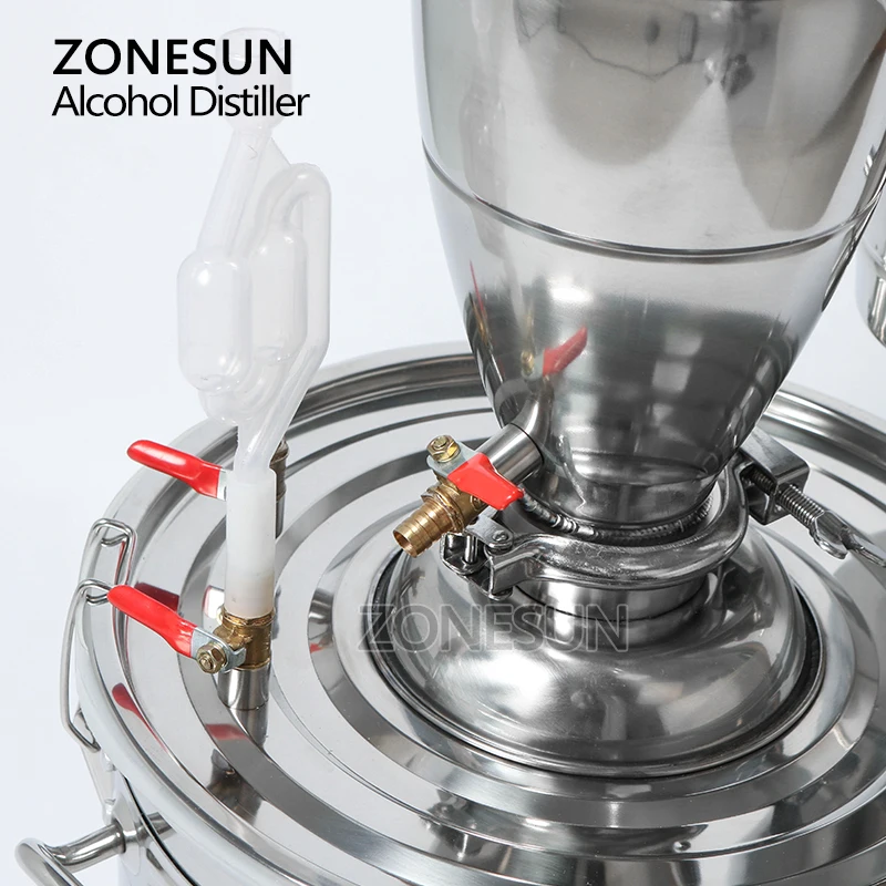 Дестиллятор ZONESUN из нержавеющей стали 20/30/50/70/100L оборудование для пивоварения