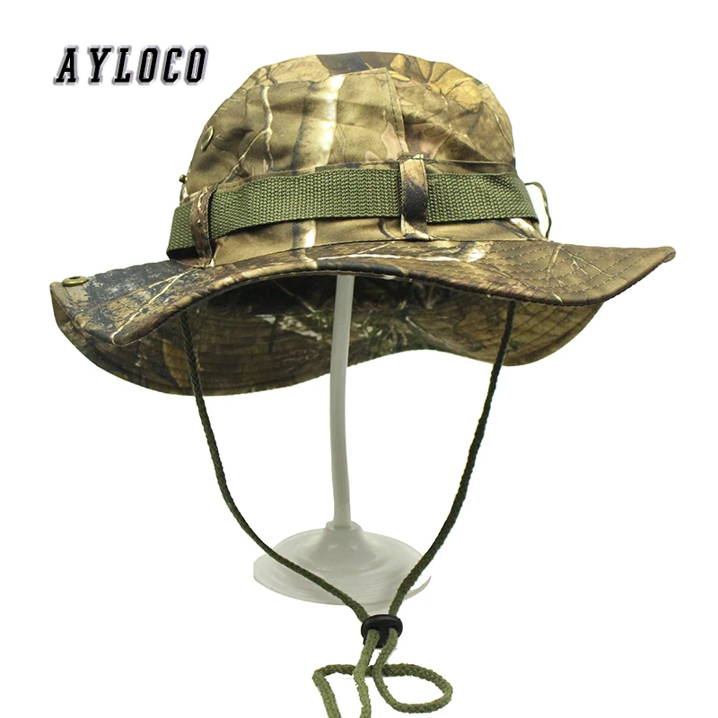 Новая тактическая Солнцезащитная широкая Кепка ведро Boonie камуфляжная армейская